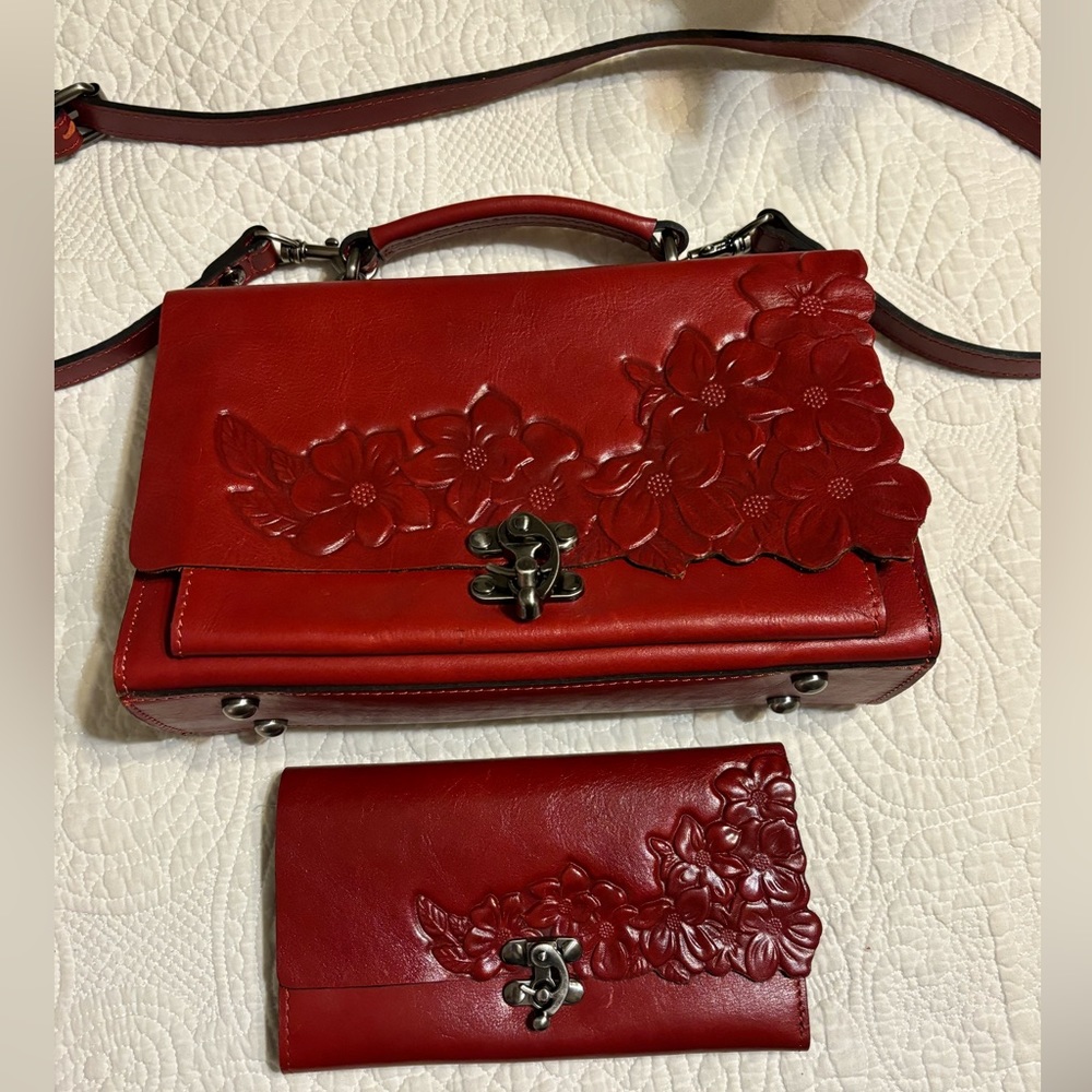 Patricia Nash Charonne Satchel and Terresa Wallet